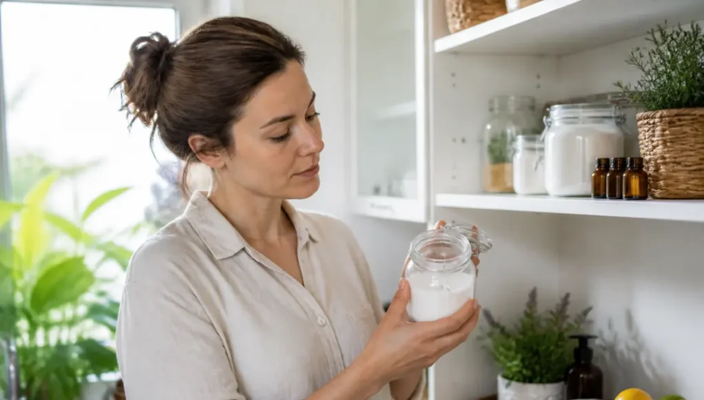 Éliminer l'odeur de transpiration acide avec le bicarbonate pot de bicarbonate de soude dans une cuisine pour la transpiration acide réduire odeurs