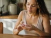 Comment faire pousser ses ongles plus vite sans les casser ? Une femme applique un soin naturel pour faire pousser ses ongles rapidement à la maison.