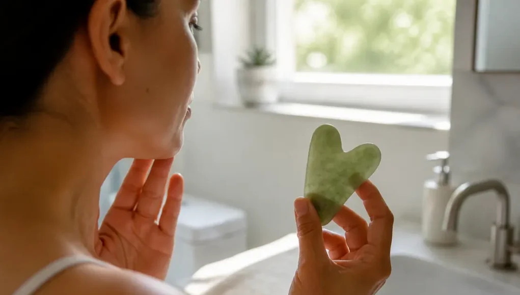 Gua sha visage : le risque d'hématomes et de pétéchies Utilisation d'un gua sha danger visage pour le massage de la peau