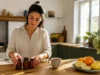 Slimpal avis : ce que révèlent les retours des utilisateurs Une bouteille de complément alimentaire sur une table de cuisine avec Slimpal avis et une tasse de thé