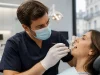 Taches blanches sur les dents : du white spot à la fluorose Un dentiste examine les dents d'un patient pour identifier une tache blanche sur les dents