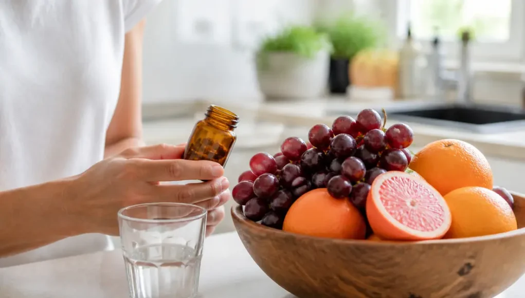 Une personne prépare ses compléments naturels avec des fruits frais et vinali à quoi sert au quotidien